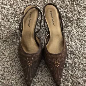Pierre Dumas size 10M Brown Heels